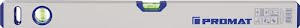 Spirit level 120 cm silver aluminium ± 0.5 mm/m PROMAT