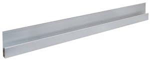 Aluminium h-darby float length 1200 mm w. reinforcement rib aluminium 1.6 mm