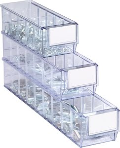 Promat Shelf container L300xW91xH81mm transparent SAN