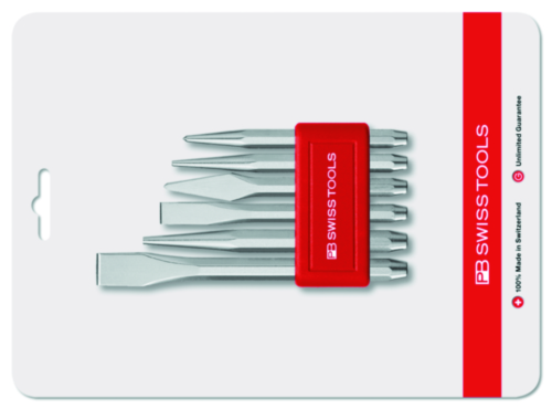 PB Swiss Chisel set in holder 850, 6 parts in blister