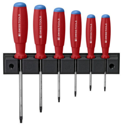 PB Swiss SwissGrip TORX Screwdriver Set 8440 T8-T25, 6-piece with wall holder