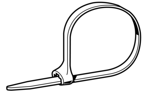 Kabelbinder met RVS clip Kunststof Polyamide (nylon) 6.6 186X4,8