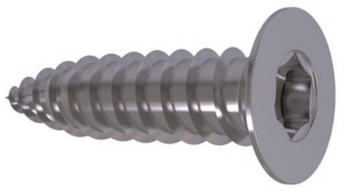 Hexalobular socket countersunk head tapping screw ISO 14586 C Steel Zinc plated black passivated