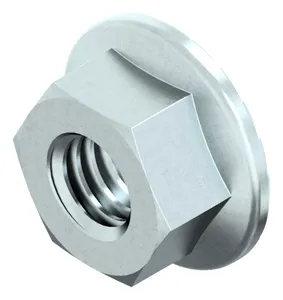 Self-locking hexagon nut with toothed flange Steel Zinc plated 8/10