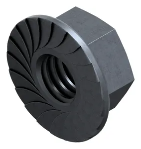 Self-locking hexagon nut with toothed flange Steel Plain 8/10