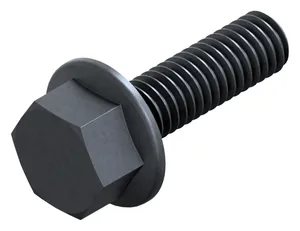 Hexagon flange bolt with ribbed flange DIN ≈6921 Steel Plain 100