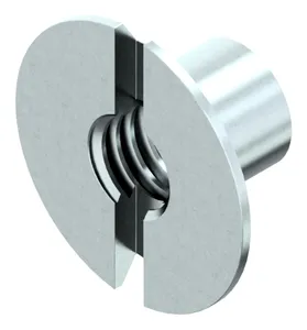 Slotted countersunk nut Free-cutting steel Zinc plated