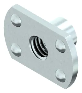 Projection weld nut with flange Steel Zinc plated