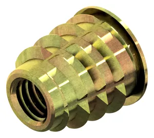 Hexagon socket screw insert with collar type SKDZ Die cast zinc Zinc plated yellow passivated