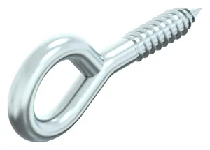 Screw eye with wood screw thread Steel Zinc plated