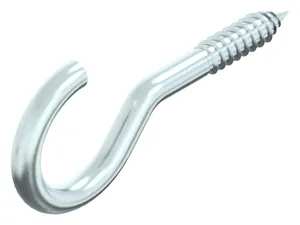 Cup hook with wood screw thread Steel Zinc plated