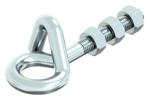 Safety swing hook with 3 hexagon nuts Steel Zinc plated