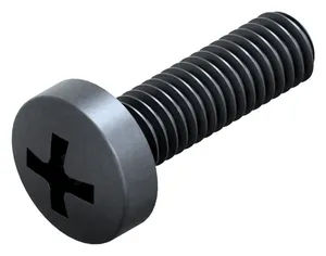 Tornillo cabeza cilindrica cruciforme DIN 7985-H Acero Cincado pasivado a negro 4.8