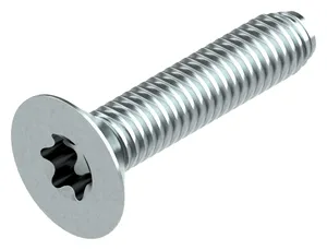 Thread rolling countersunk head screw hexalobular Steel Zinc plated