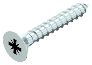 Cross recessed countersunk head screw for chipboard Steel Zinc plated