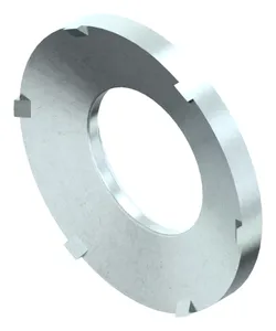 Contact lock washer, narrow, with earthing points NF ≈E25-511 Spring steel Mechanical zinc plated with thick Cr(III) passivation