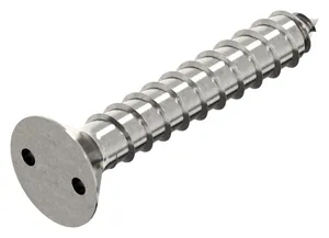 SECURITY Countersunk head tapping screw with 2 holes Stainless steel A2