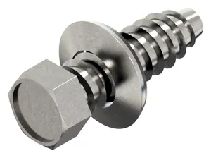 Cladding screw with sealing washer 22mm  Stainless steel A2 flat point