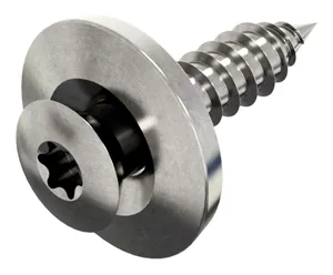 Woodscrew with washer hexalobular Stainless steel A2 ring ø=15mm