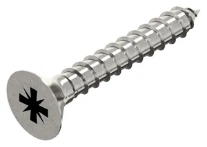 Cross recessed countersunk head screw for chipboard Stainless steel A4