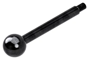 Gear lever handle with ball knob, straight Free-cutting steel Black Oxide