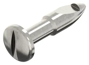 QUICK SYSTEM Stud with slotted head type D Brass Nickel plated