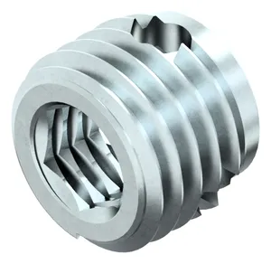 Self-cutting threaded insert with hexagon socket type 308 2 Steel Case-hardened Zinc plated