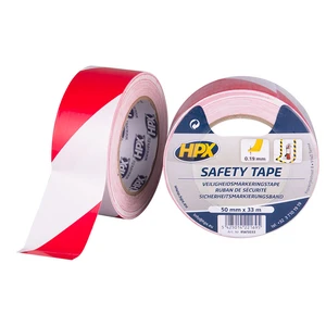 HPX Safety & marking tape Red/White 50mm x 33m RW5033