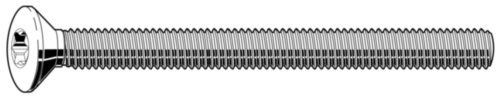 Hexalobular raised countersunk head screw DIN ≈966 A Stainless steel A2 M2X6