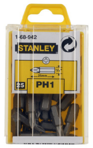 Stanley Bit 1-68-942 25mm PH1 25 pieces