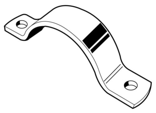 Half pipe clamp stainless steel Stainless steel A2