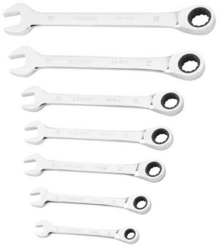 Stanley Combination spanners with ring ratchet reversible sets STMT82846-0