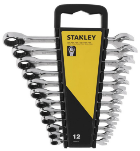 Stanley Combination spanners with ring ratchet reversible sets STMT82847-0