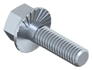 Hexagon flange bolt with toothed flange DIN ≈6921 Steel Zinc flake Cr<sup>6+</sup>free - ISO 10683 flZnnc 90/100