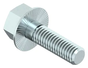 Hexagon flange bolt with ribbed flange DIN ≈6921 Steel Zinc plated 100