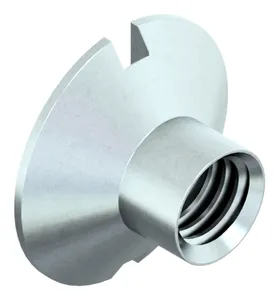 Slotted countersunk nut Free-cutting steel Zinc plated