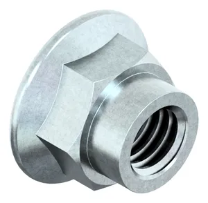 Prevailing torque type hexagon nut with flange with non-metallic insert DIN 6926 Steel Zinc plated 8 M8