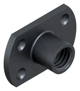 Projection weld nut with flange Steel Plain