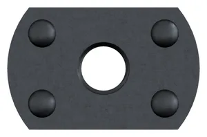 Projection weld nut with flange Steel Plain