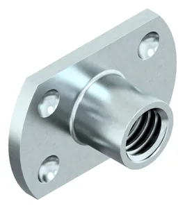 Projection weld nut with flange Steel Zinc plated