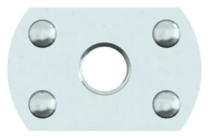 Projection weld nut with flange Steel Zinc plated