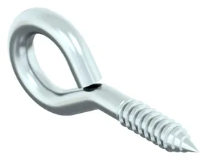 Screw eye with wood screw thread Steel Zinc plated