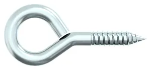 Screw eye with wood screw thread Steel Zinc plated