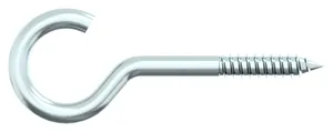 Cup hook with wood screw thread, with small hook Steel Zinc plated