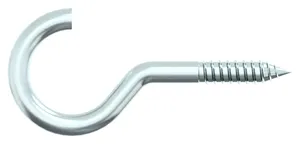 Cup hook with wood screw thread Steel Zinc plated