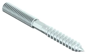 Dowel screw with hexagonal shank and hexalobular socket Steel Zinc plated