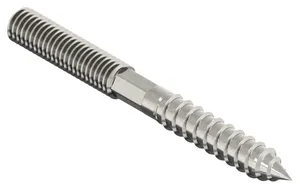 Dowel screw with hexagonal shank, Stainless steel A2