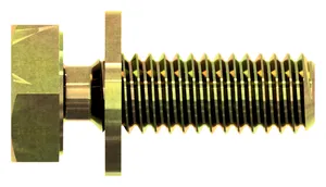 Slotted screw and washer assembly with plain washer DIN ≈6900 Steel Zinc plated yellow passivated 5.8