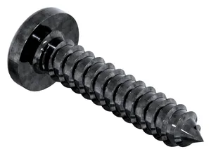 Cross recessed pan head tapping screw DIN 7981 C-H Steel Zinc plated black passivated