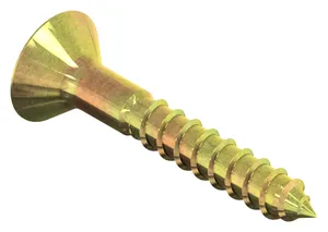 Cross recessed small countersunk head screw for chipboard Steel Zinc plated yellow passivated